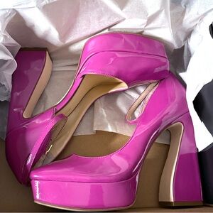 Jessica Simpson Vibrant Pink Platform Heels